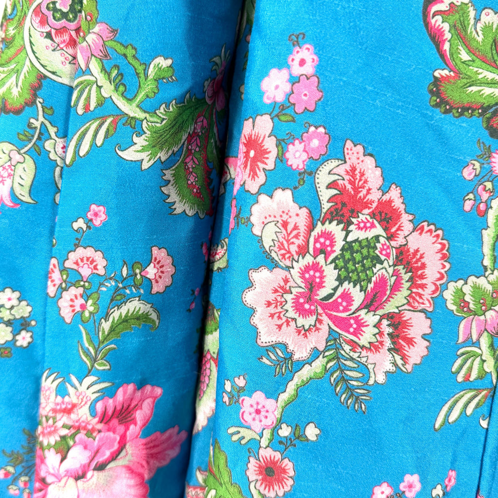XL Love by Janasya Teal Blue Pink Floral Lehenga Maxi Skirt