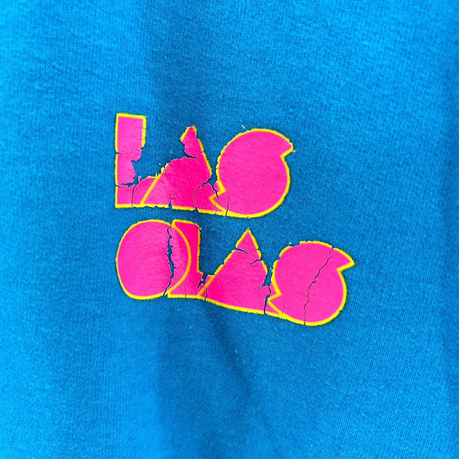 Vintage 90s Las Olas Teal Graphic Sweatshirt