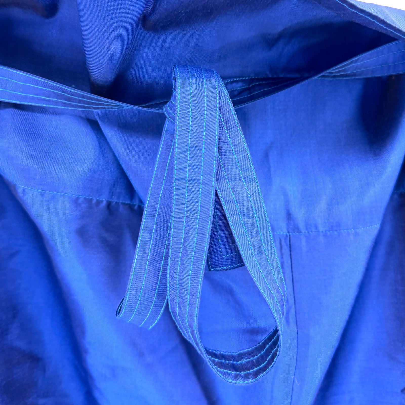 Vintage Y2K Paothong’s Royal Blue White 100% Silk Thai Wide Leg Pants