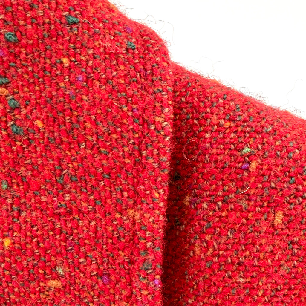 Vintage Y2K Kasper A.S.L. 100% Wool Red Tweed Speckled Fitted Blazer Jacket