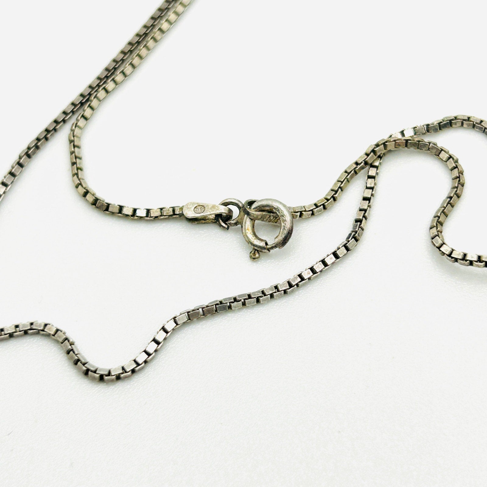 Chinese Porcelain Blue White Floral Sterling Silver Pendant Necklace