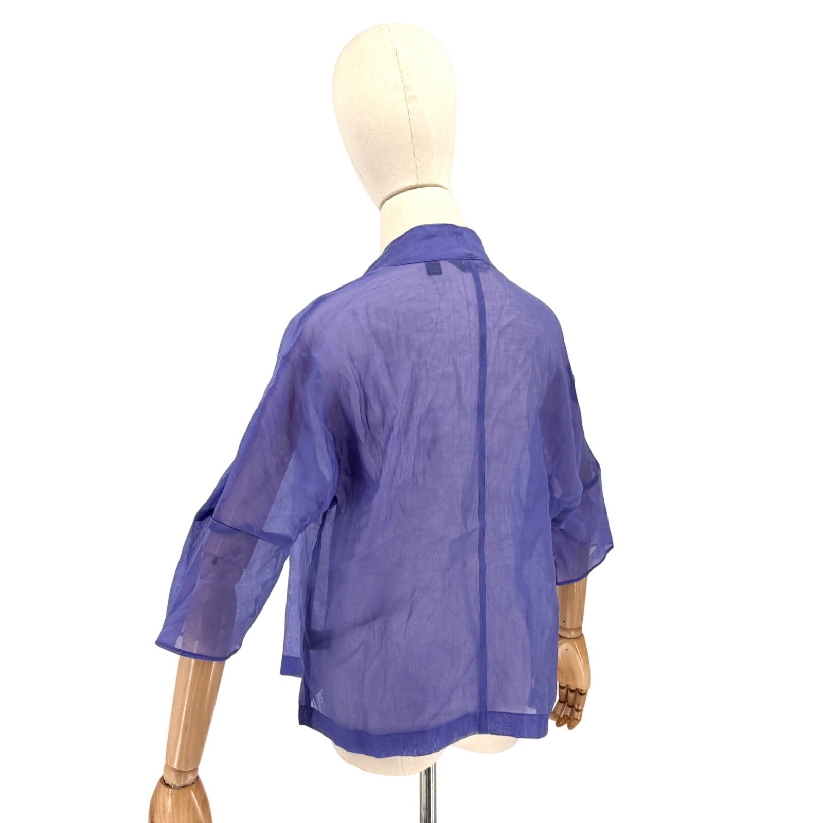 Investments Pale Periwinkle Purple Sheer Minimalist Layering Shacket