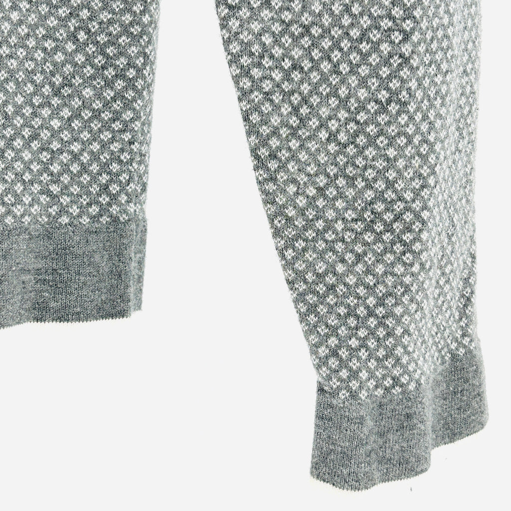 Vintage Y2K Michael Kors Gray White Textured Knit V-Neck Sweater