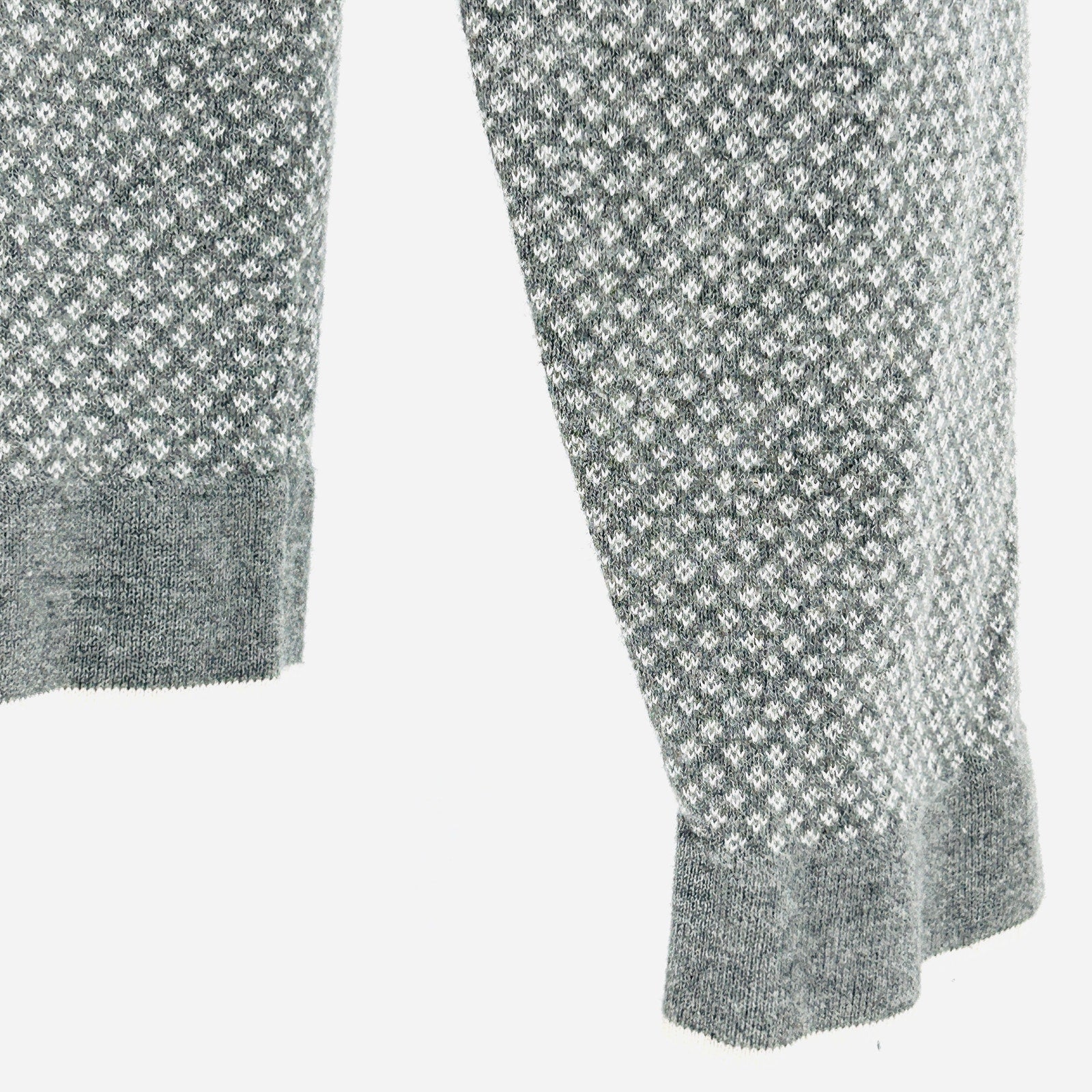 Vintage Y2K Michael Kors Gray White Textured Knit V-Neck Sweater