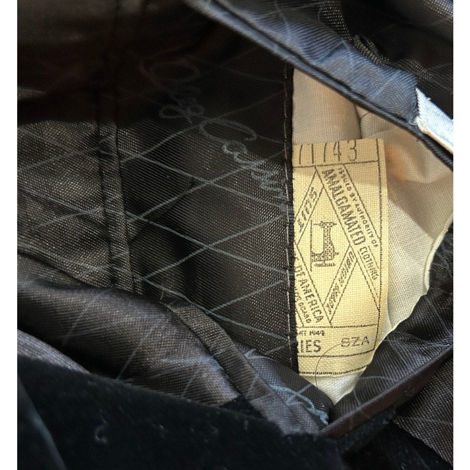 Vintage 80s Oleg Cassini Black Velvet Tuxedo Blazer