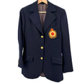 Vintage 70s Leon Block Navy Wool Bahamas Race Week Patch Blazer Jacket