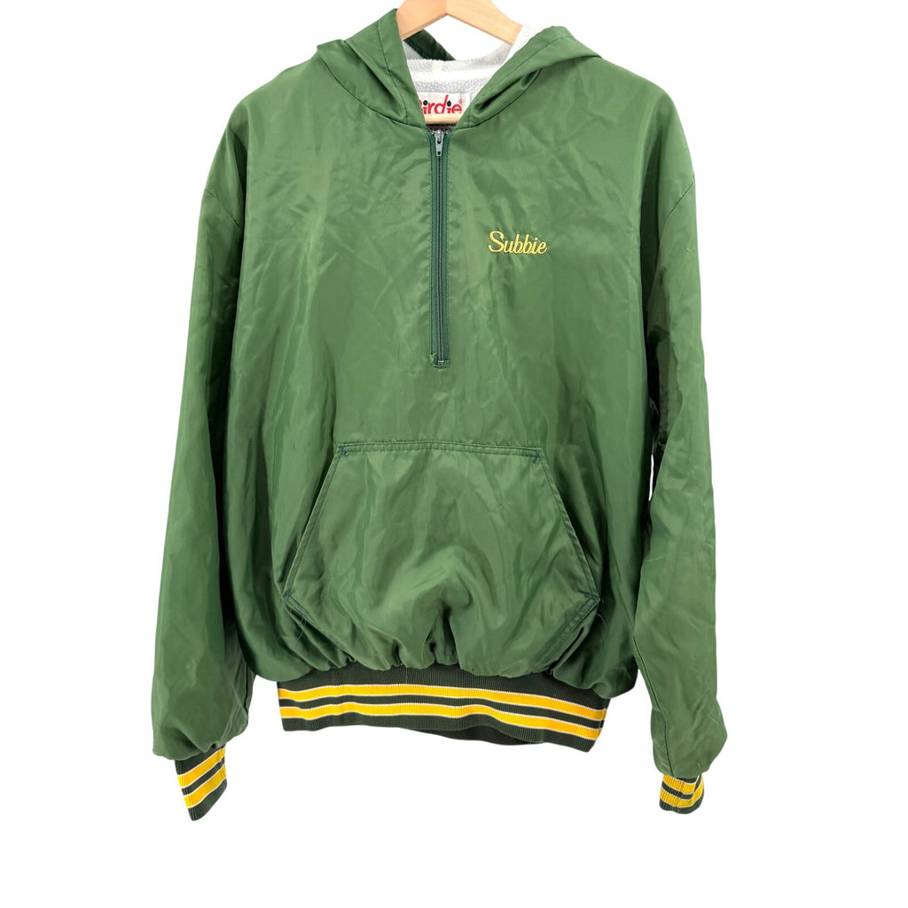Vintage 80s Birdie by Richard A. Leslie Green Golf Hooded Pullover Jacket