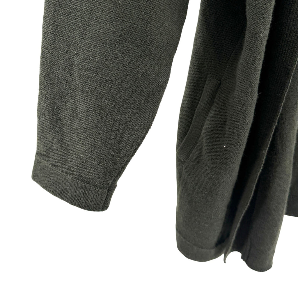 Sonia Rykiel Dark Forest Green 100% Wool Oversized Open Front Cardigan