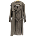 Vintage 90s London Fog Dark Gray Olive Sharp Tailoring Trenchcoat Jacket
