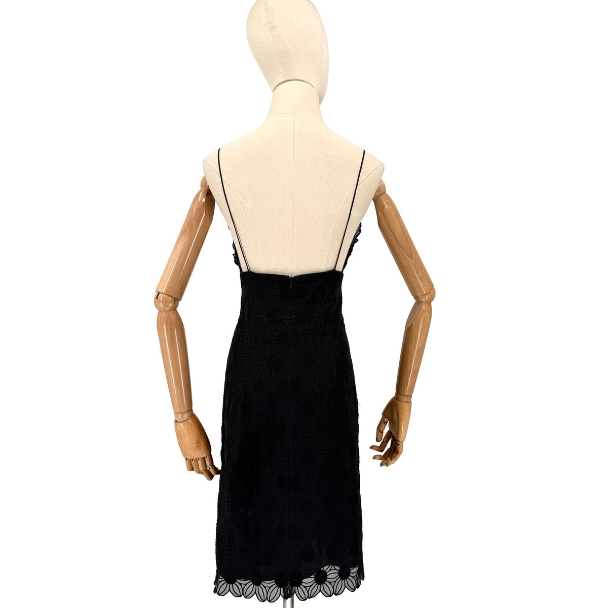Vintage Y2K Milly for Bergdorf Goodman Floral Lace Scalloped Mini Dress