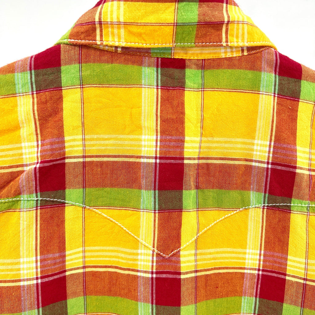 Denim & Supply Ralph Lauren Yellow Plaid 100% Cotton Western Shirt