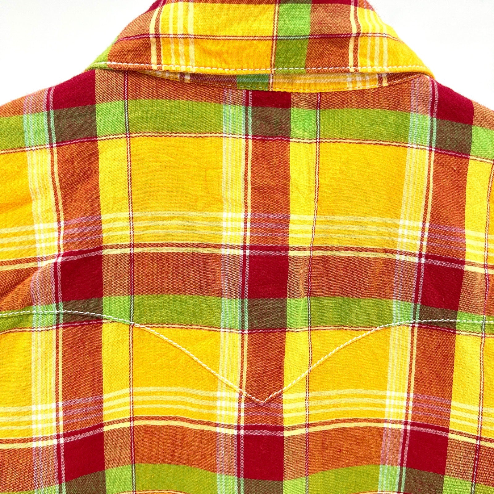 Denim & Supply Ralph Lauren Yellow Plaid 100% Cotton Western Shirt