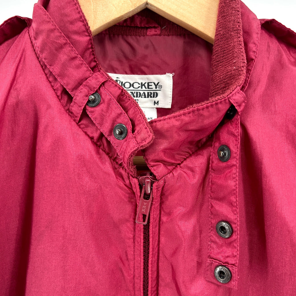 Vintage 80s Jockey Standard Issue Burgundy "Will-O-The-Wisp" Bomber Jacket