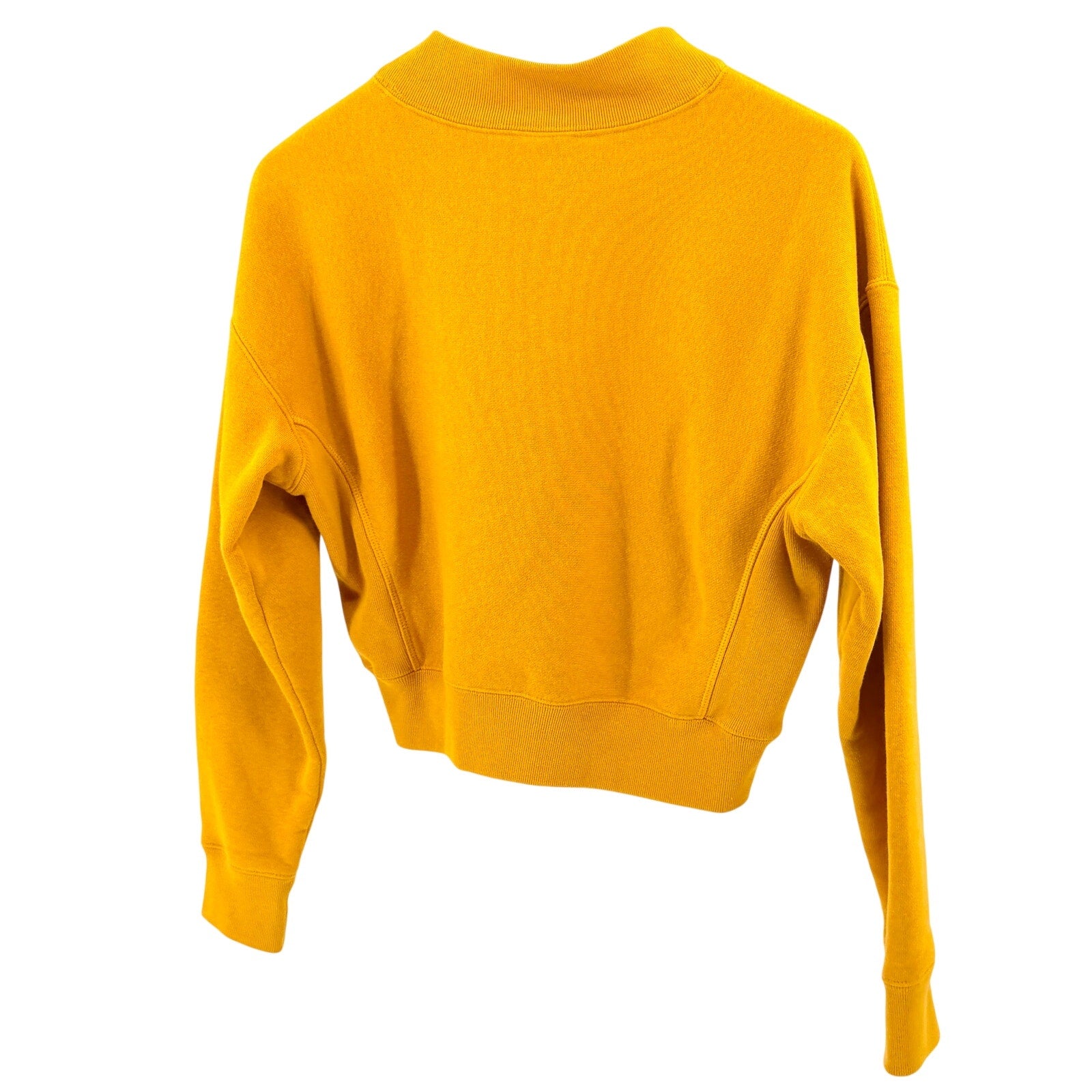 Champion Mustard Yellow Cropped Reverse Weave Crewneck Sweatshirt