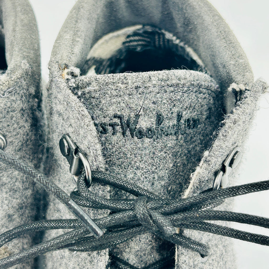 Woolrich x Portland Product Werks Gray Wool Suede Lace-Up Ankle Boots