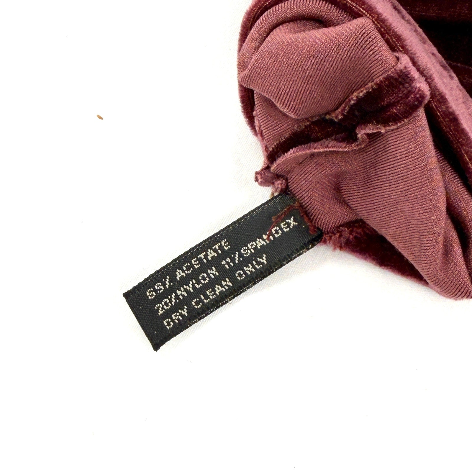 Vintage Y2K Banana Republic Maroon Velvet Goth Stretch Evening Gloves