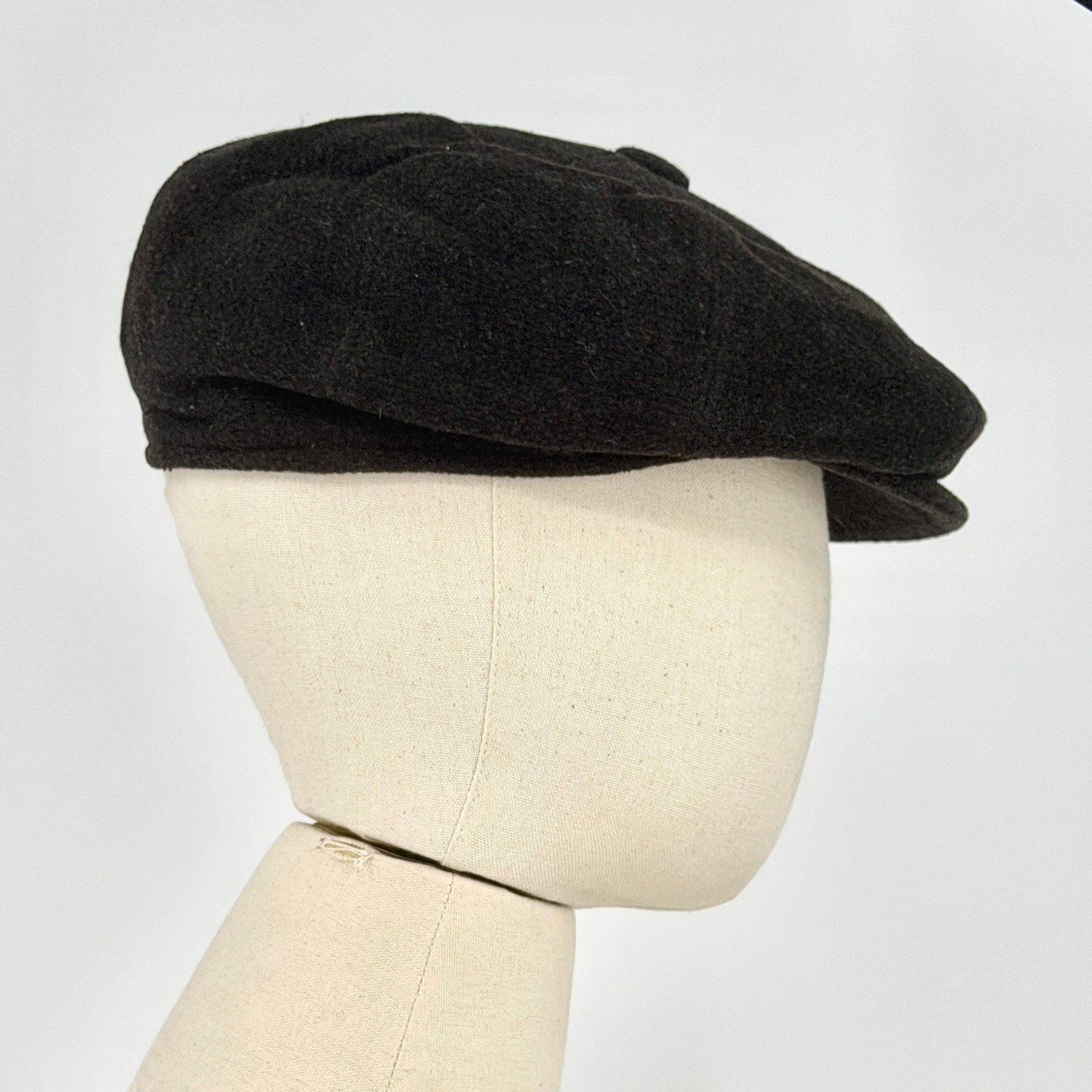 Vintage 90s Arte Della Lana Brown 100% Wool Preppy Minimalist Newsboy Hat