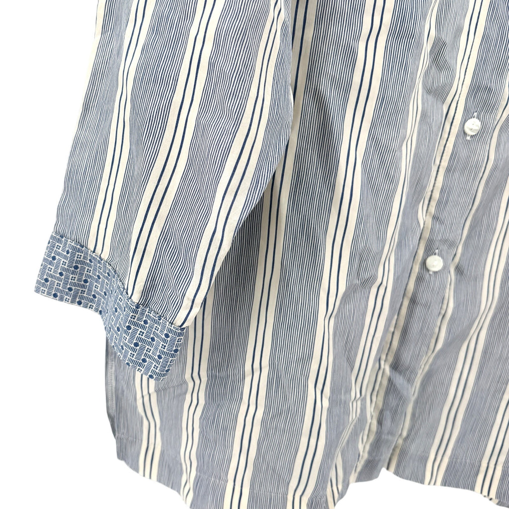 Vintage 90s Louis Féraud 100% Silk Striped Oversized Pajama Top