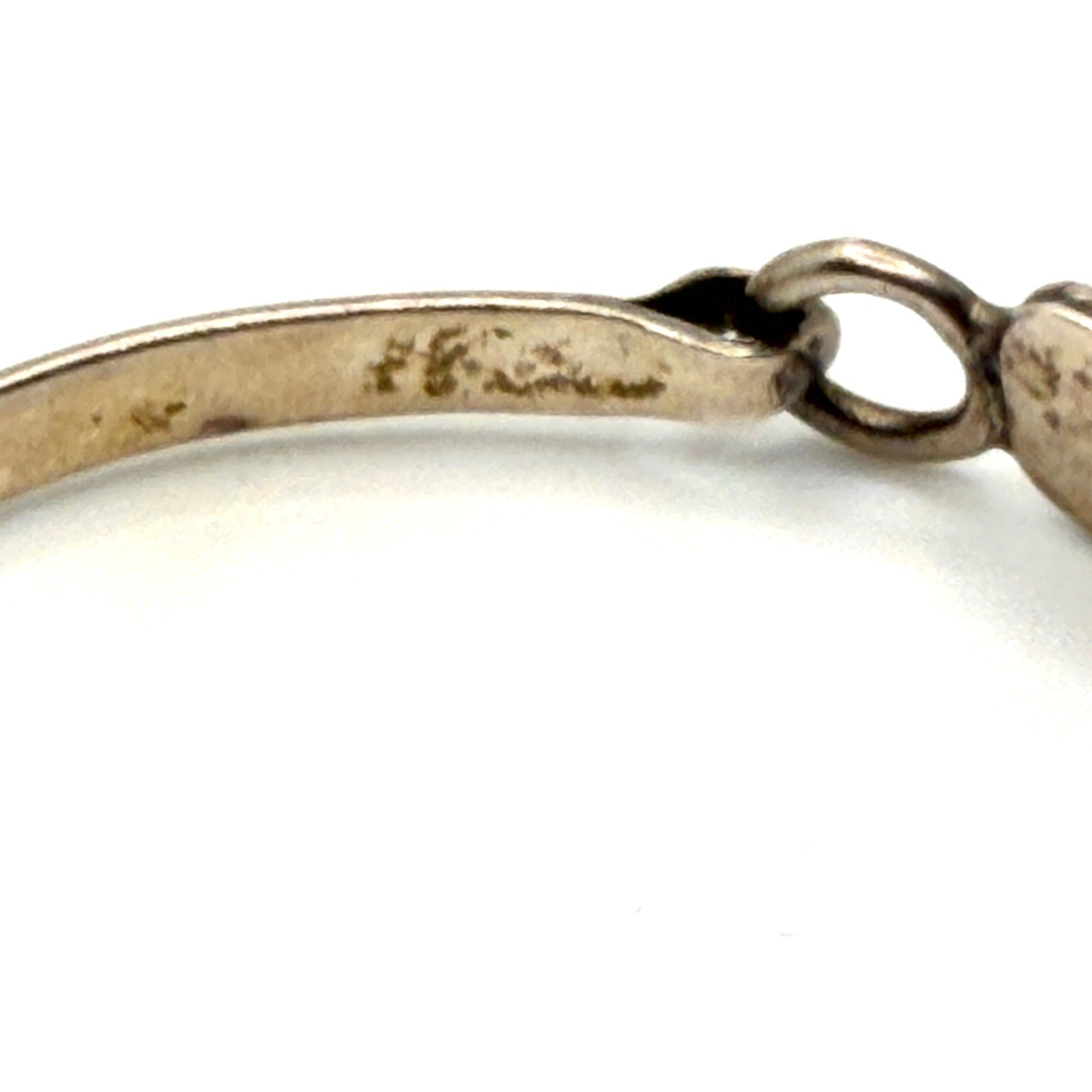 Vintage 90s Stamped Mexico Sterling Silver Azurite Malachite Bangle Bracelet