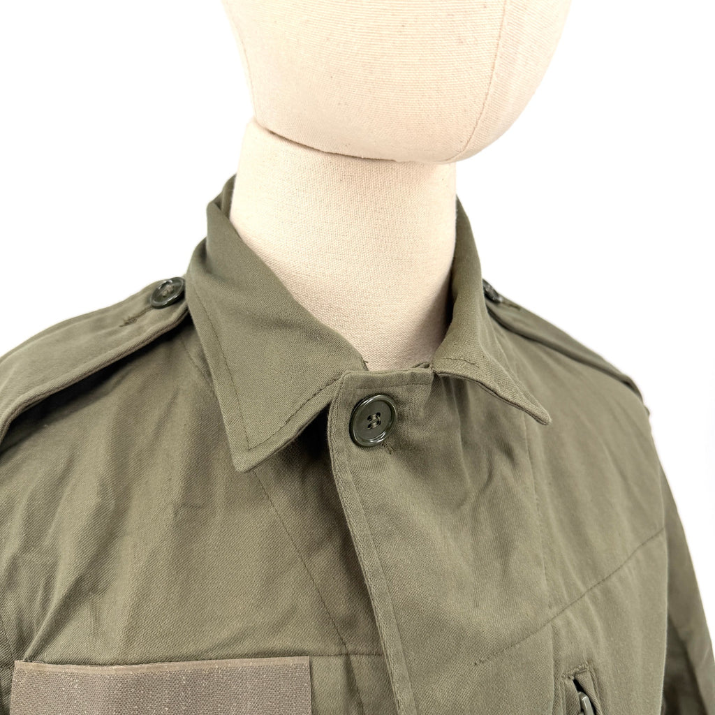 Tomer Peretz Green Hand Painted War Is Over Collection Military Field Jacket