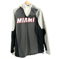 Adidas NBA Miami Heat Gray Black Colorblock Fleece Warm-up Jacket