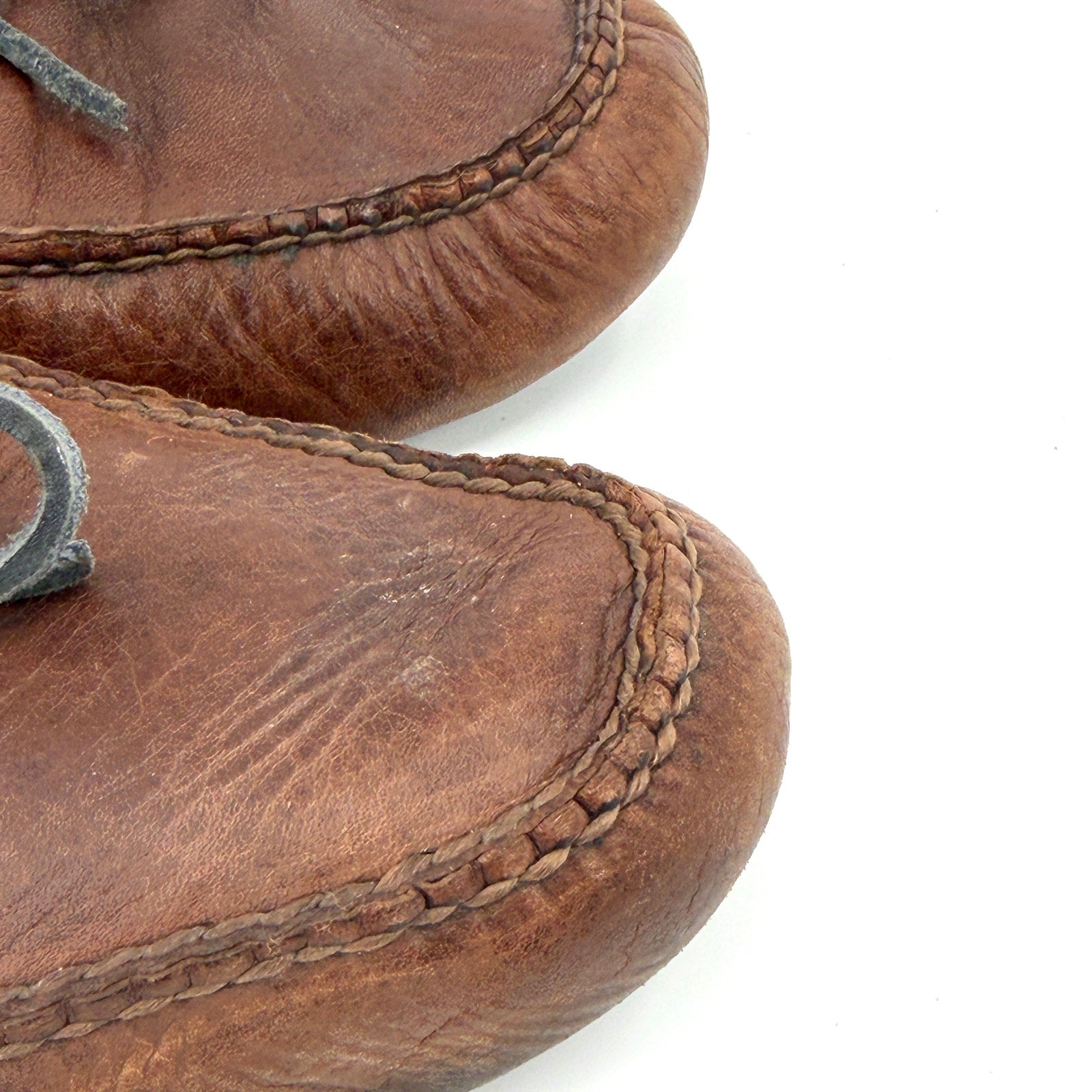 Vintage 90s Brooks Brothers Brown Leather Pebble Grain Driving Loafers