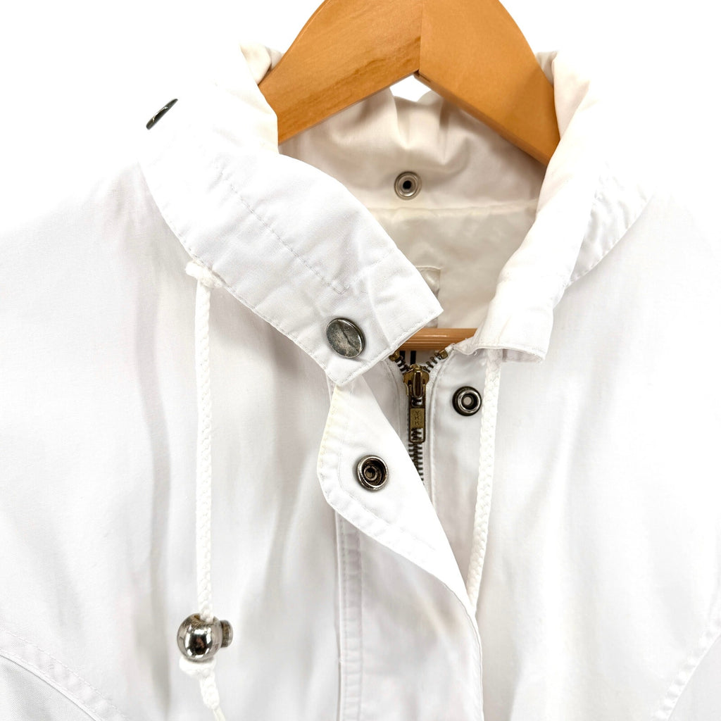 Vintage 90s PAO Originals White Sporty Drawstring Windbreaker Jacket