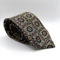 Vintage 90s Liberty of London Black Red Green 100% Silk Paisley Regal Tie