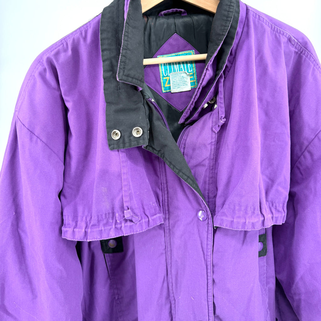 Vintage 90s Climate Zone Purple Oversized Parka Puffer Coat