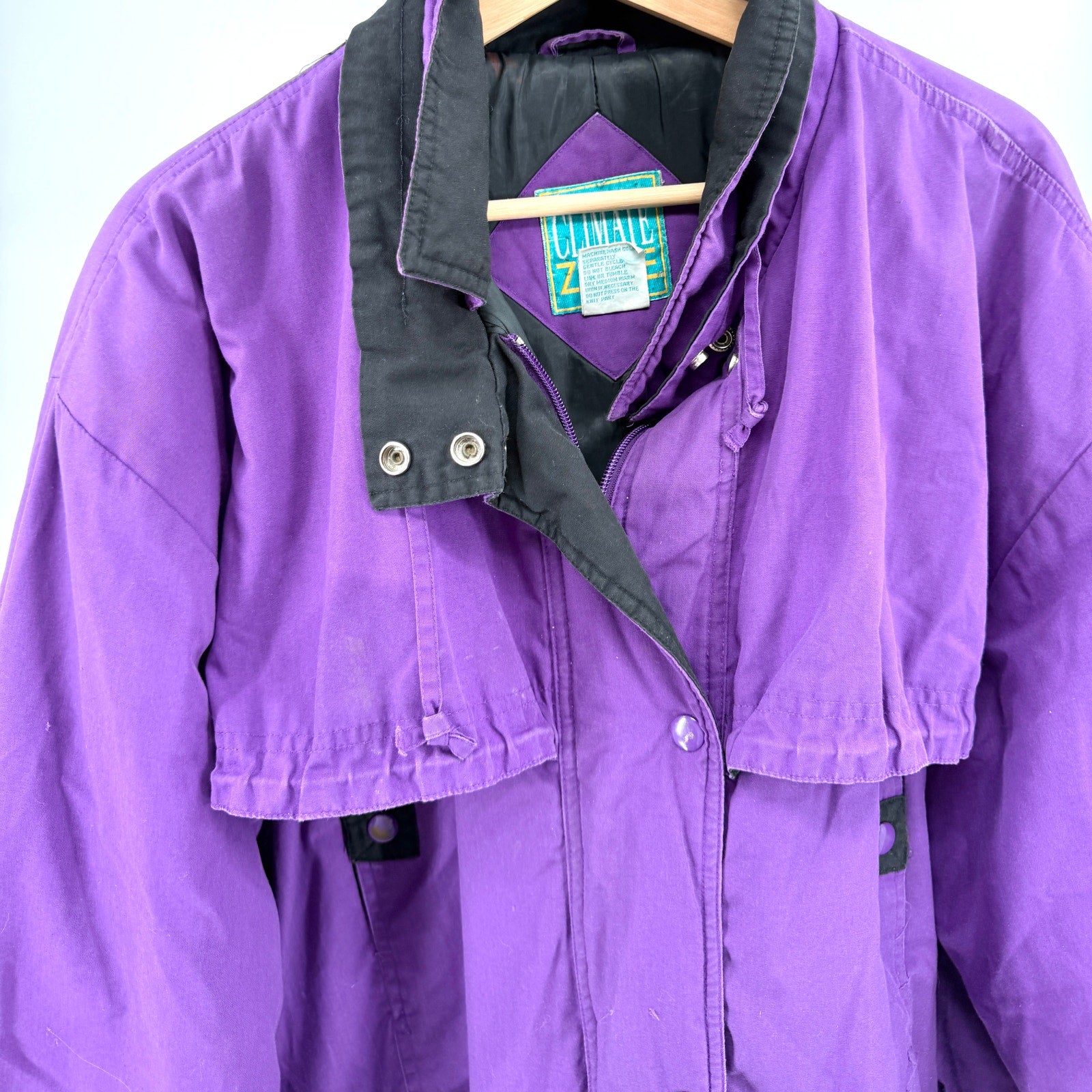 Vintage 90s Climate Zone Purple Oversized Parka Puffer Coat