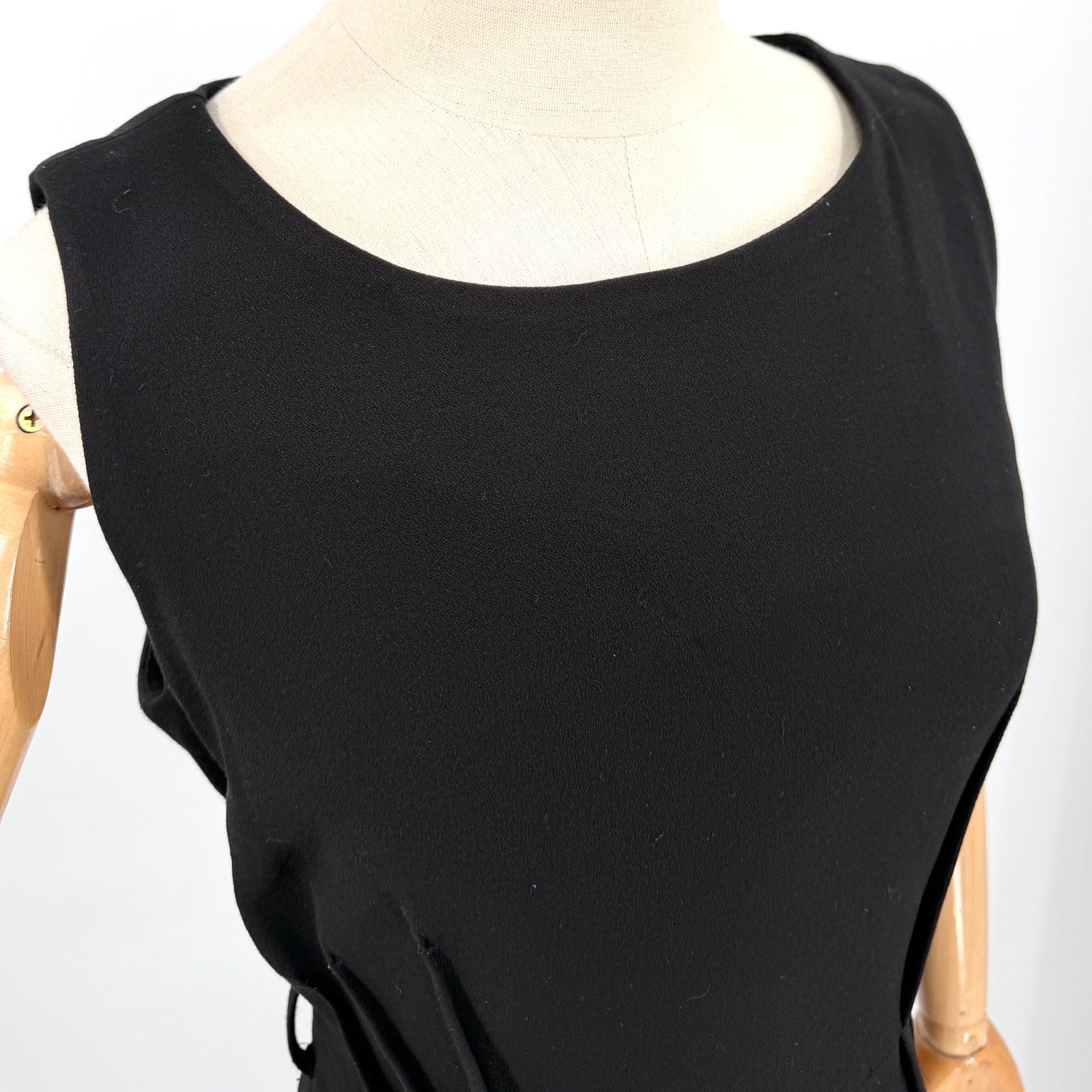 Donna Karan Black Minimalist Sleeveless Office Wear Maxi Dress