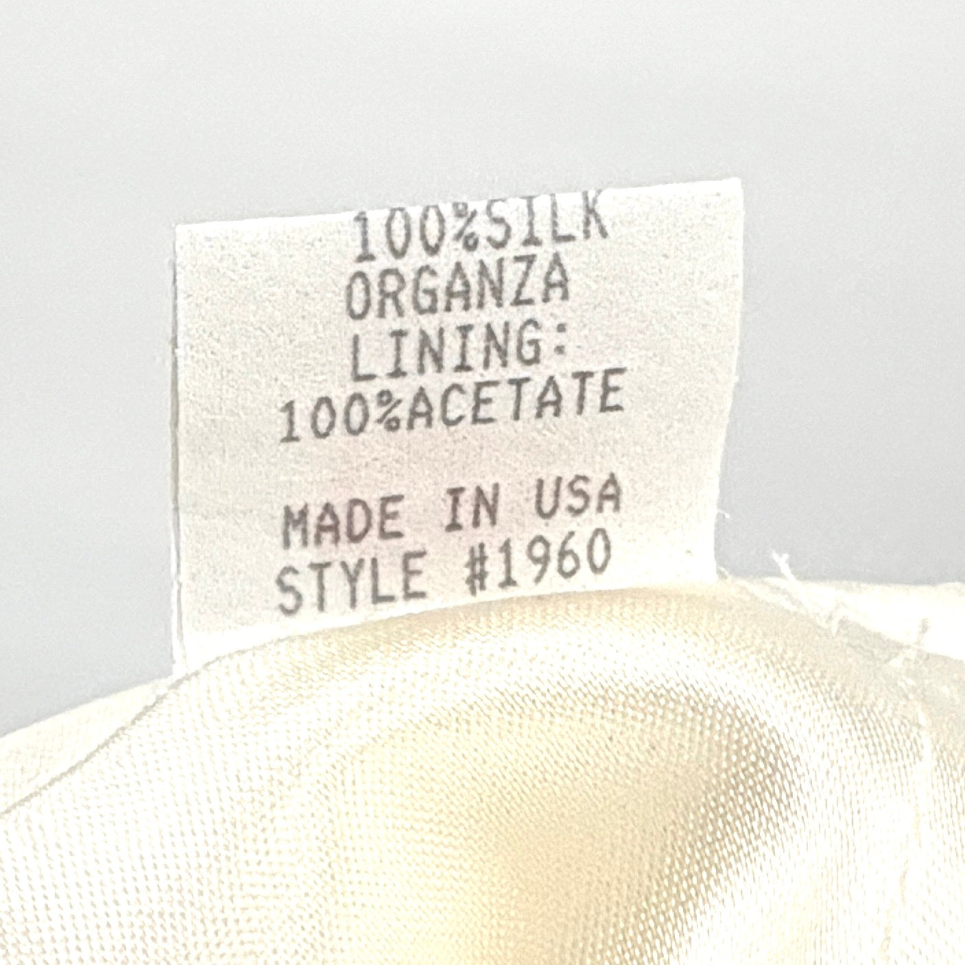 Vintage 90s Helena White 100% Silk Garden Party Handpainted Strapless Dress