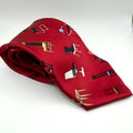 Acme Studio Red 100% Silk Chairs Adrian Olabuenaga Mid-Century Modern Necktie