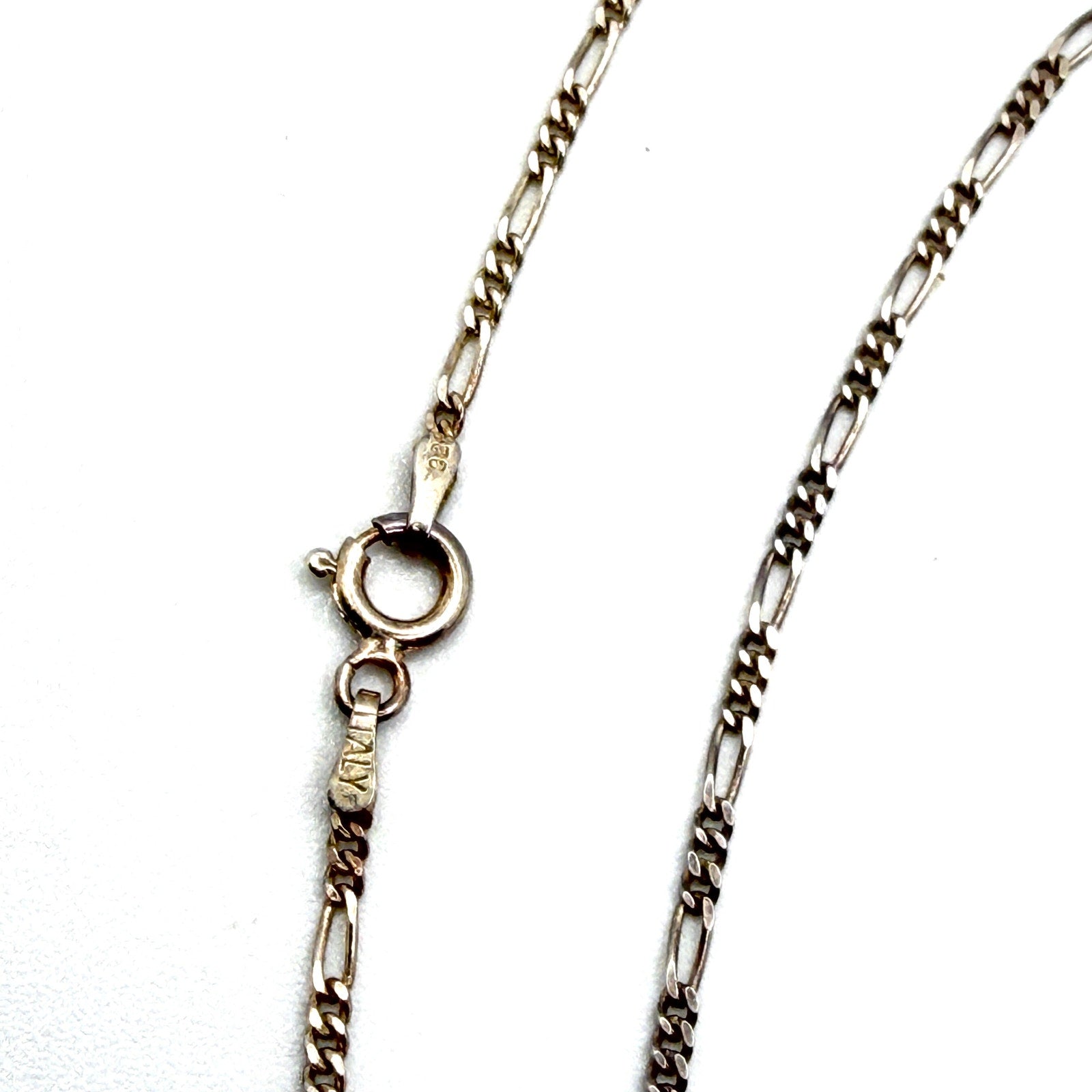 Vintage 90s Pink White Green Sterling Silver Chinoiserie Shard Necklace