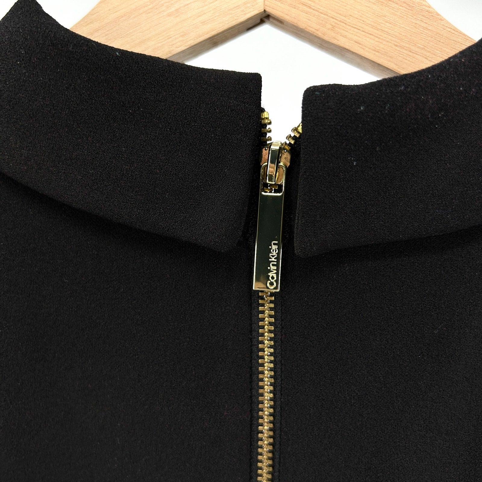 Calvin Klein Black Wide Leg Belted Gold Hardware Sleeveless Jumpsuit