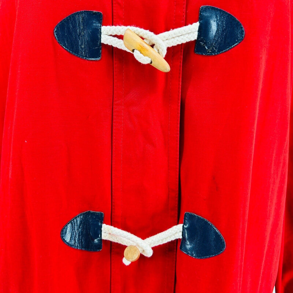 Alfred Dunner Red Navy Preppy Nautical Toggle Closure Jacket
