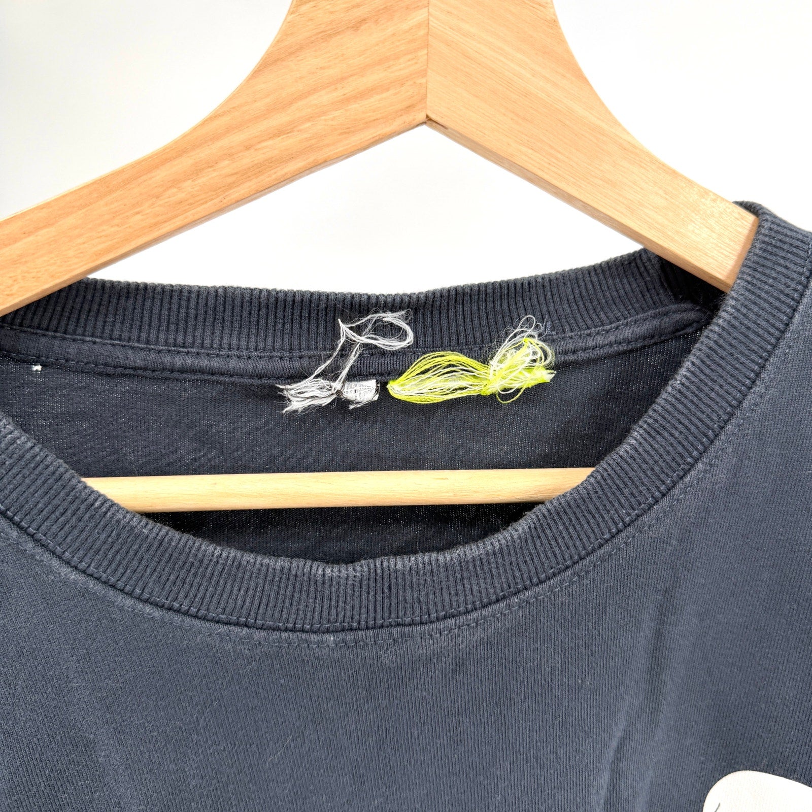 Zara Faded Gray 100% Cotton Skeleton Laro Lagosta Heavy Jersey T-Shirt