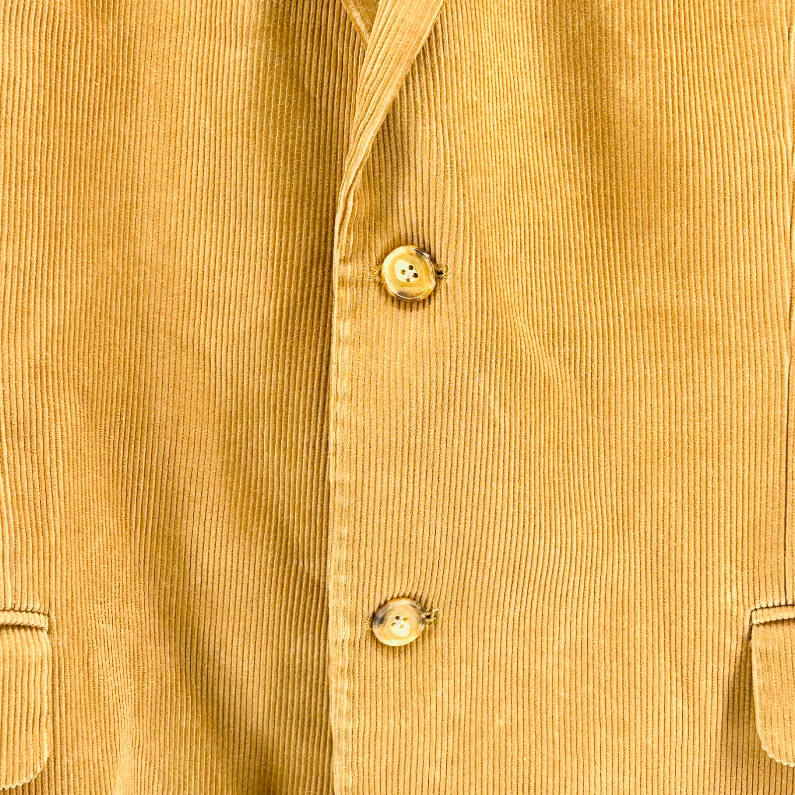 Vintage 90s Lands' End Camel Tan Corduroy Sport Coat Blazer Jacket