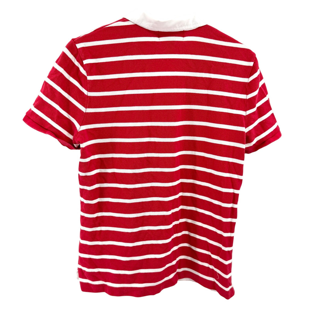 Vintage Y2K Lauren Active Ralph Lauren Red White Striped Cotton Nautical Polo