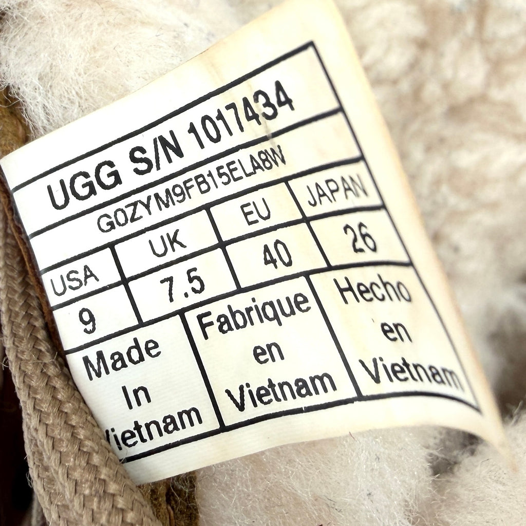 UGG Chestnut Brown Genuine Suede Waterproof Winter Lace Up Boots