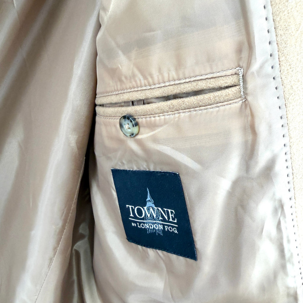 Vintage 90s Towne by London Fog Camel Classic Menswear Overcoat