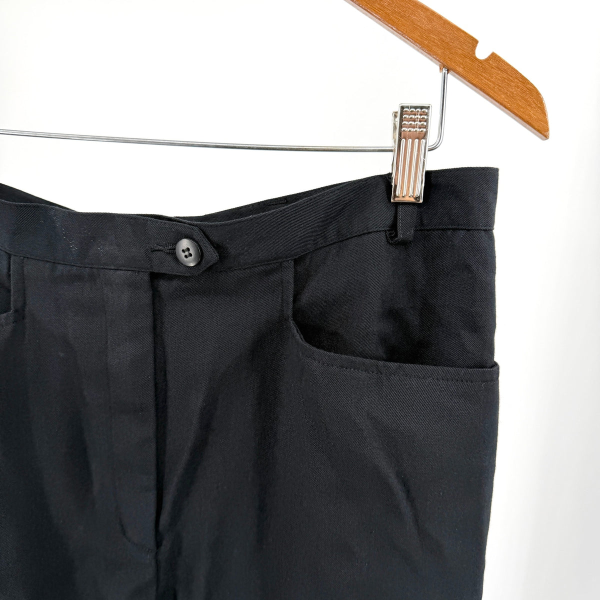 Vintage 90s Hunt Club Minimalist Black Preppy Back Slit Pencil Maxi Skirt