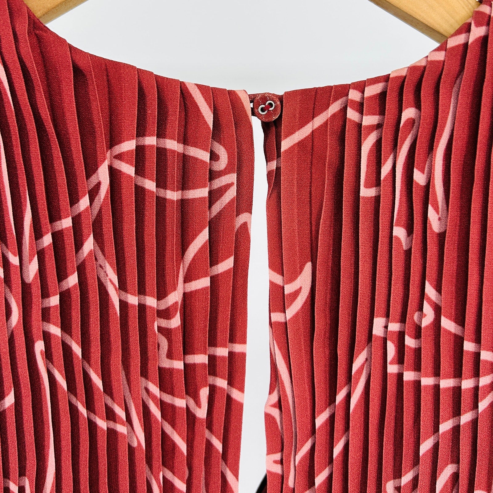 C/MEO Collective Terracotta Abstract Floral Pleated Romper