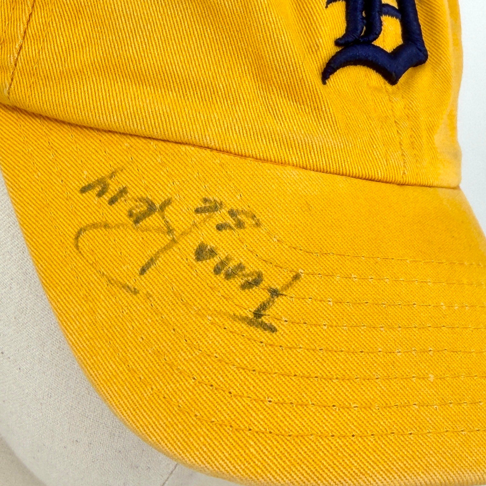 New Era Detroit Tigers Yellow Fernando Rodney Signed 100% Cotton Baseball Hat