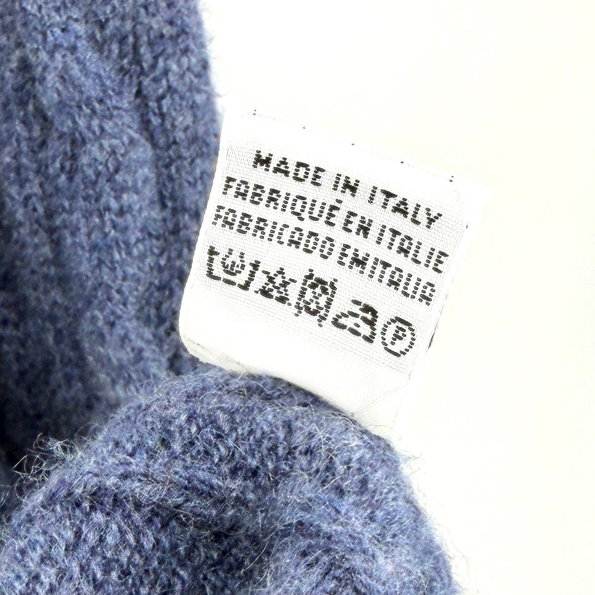 Vintage 90s Peter Elliott Indigo Blue 100% Cashmere Collared Cardigan Sweater