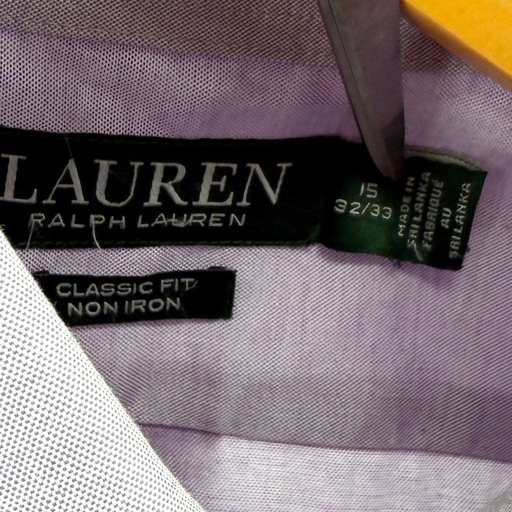 Ralph Lauren Purple 100% Cotton Long Sleeve Oxford Shirt