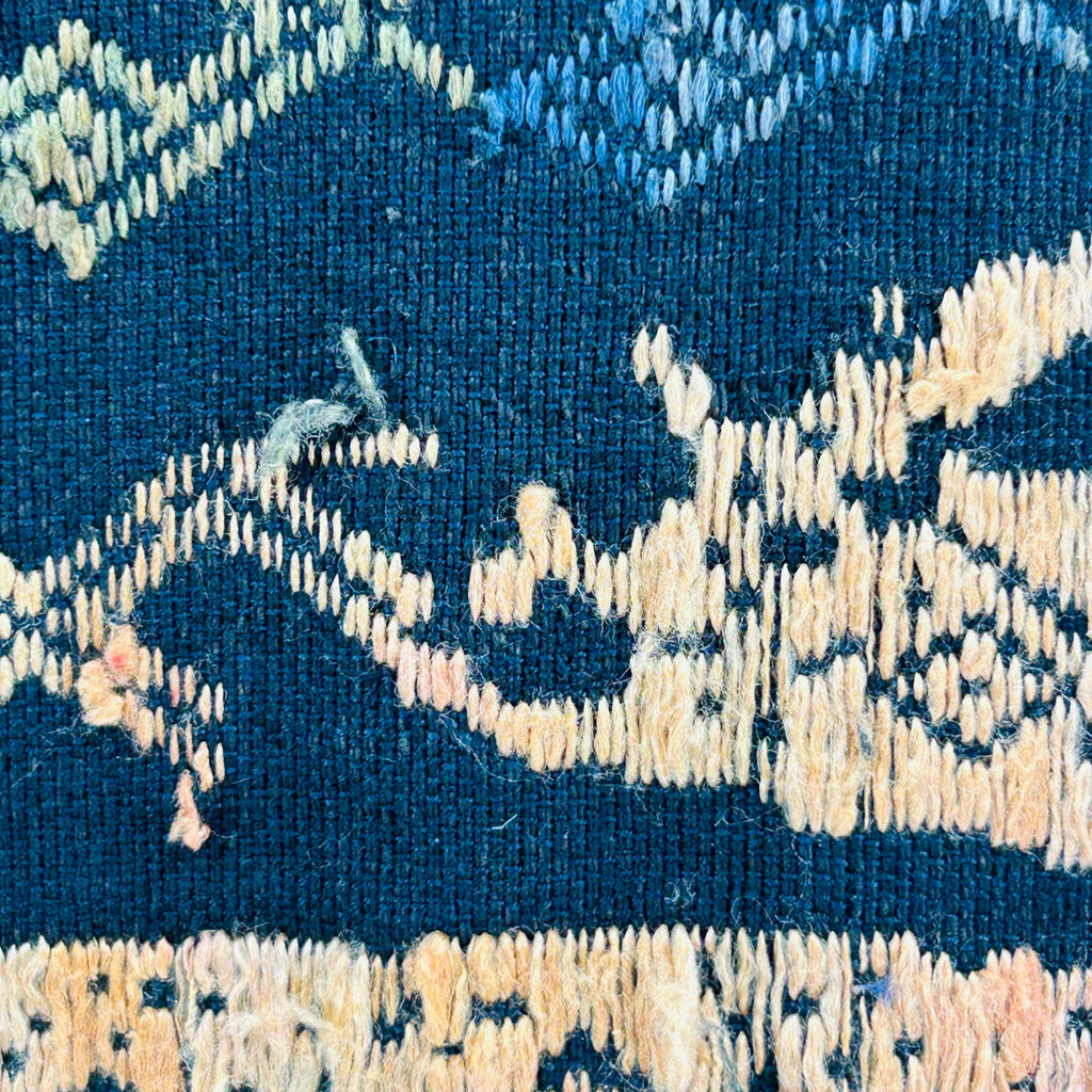 Vintage Handmade Black Multi Animal Embroidered Thai Artistry Maxi Robe