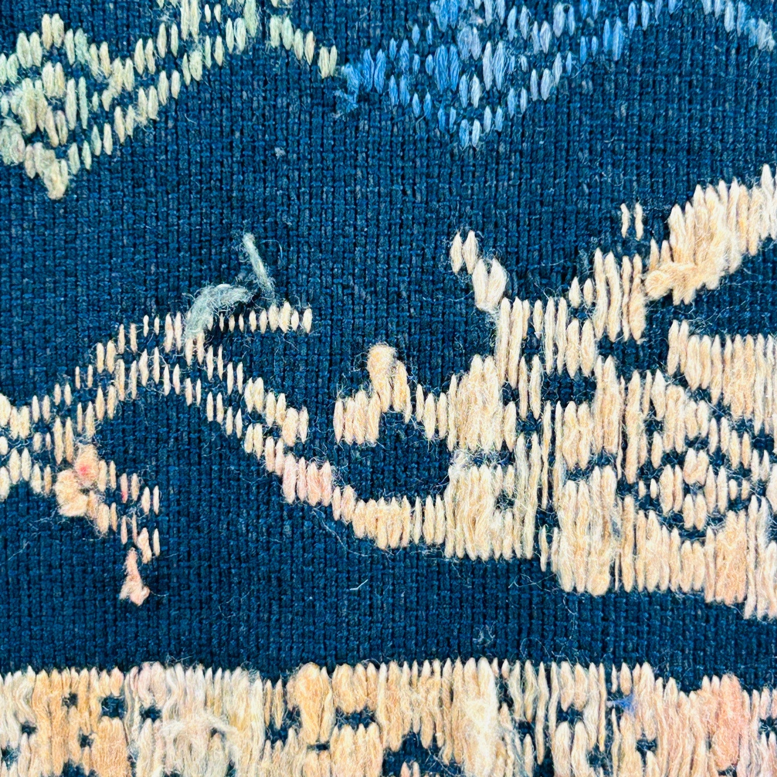 Vintage Handmade Black Multi Animal Embroidered Thai Artistry Maxi Robe
