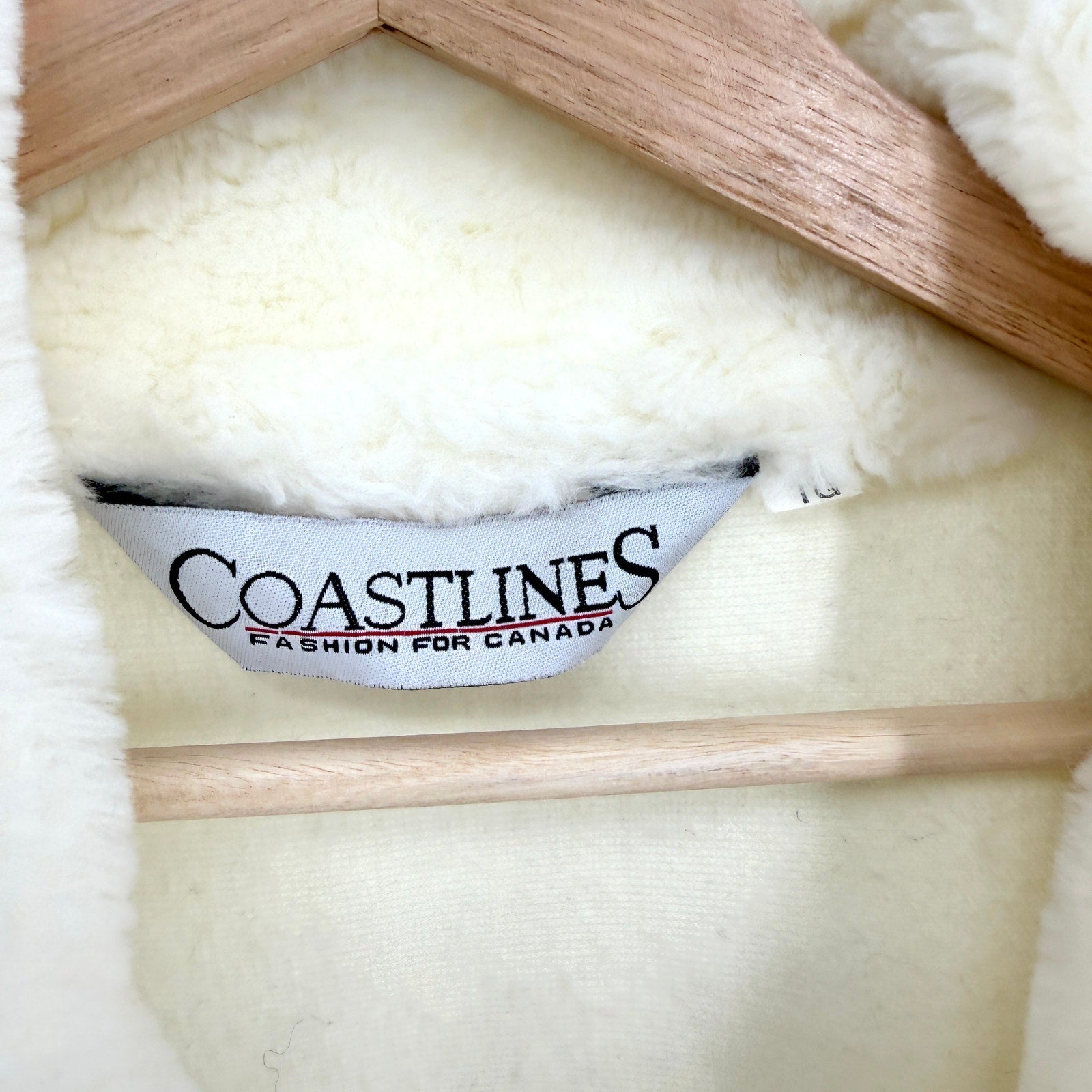 Vintage 90s Coastlines Cream Faux Fur Fair Isle Sheared Horse Zip Up Jacket