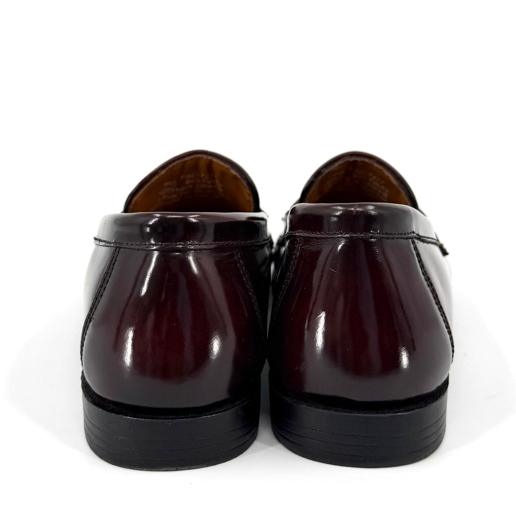 Vintage 90s French Shriner Brown Genuine Leather Tassel Kiltie Beltway Loafers